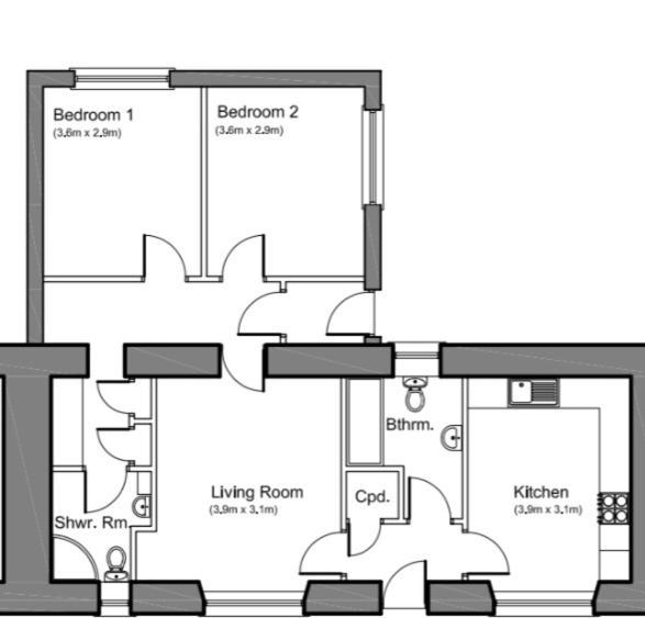 5 Riverside Place Thurso. 2 Bed, 2 Bathrooms. Exterior photo